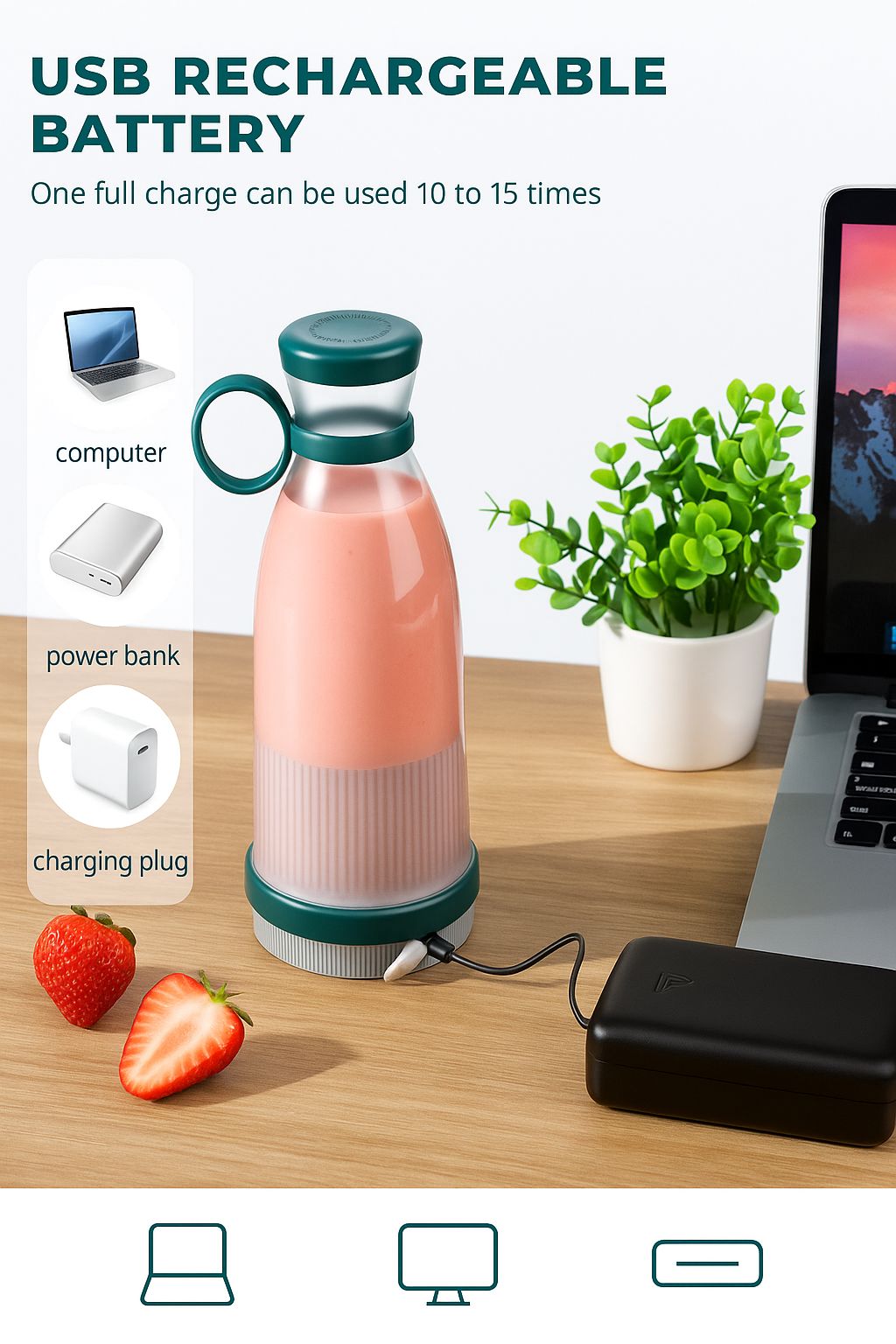 Portable Mini Juice Blender