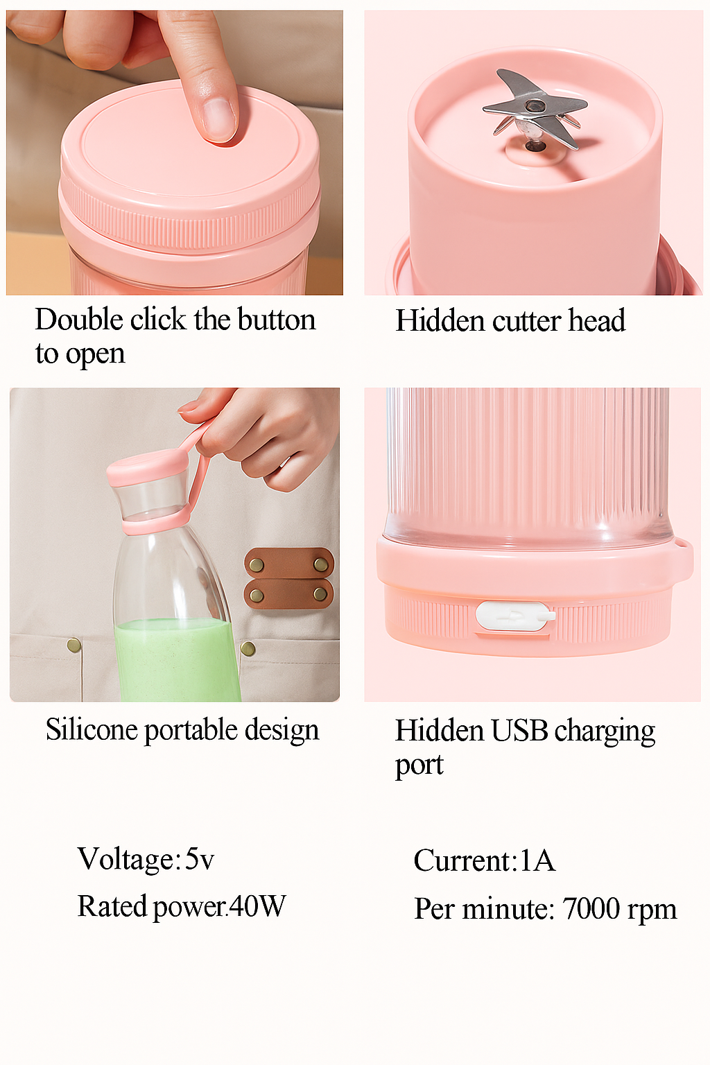 Portable Mini Juice Blender